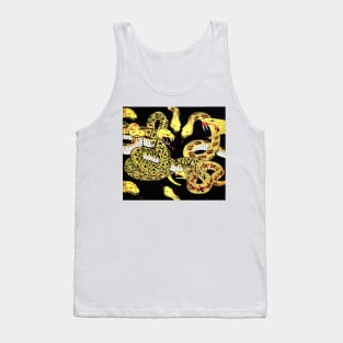 World of Pitons and Yellow Coiled Snakes Tank Top